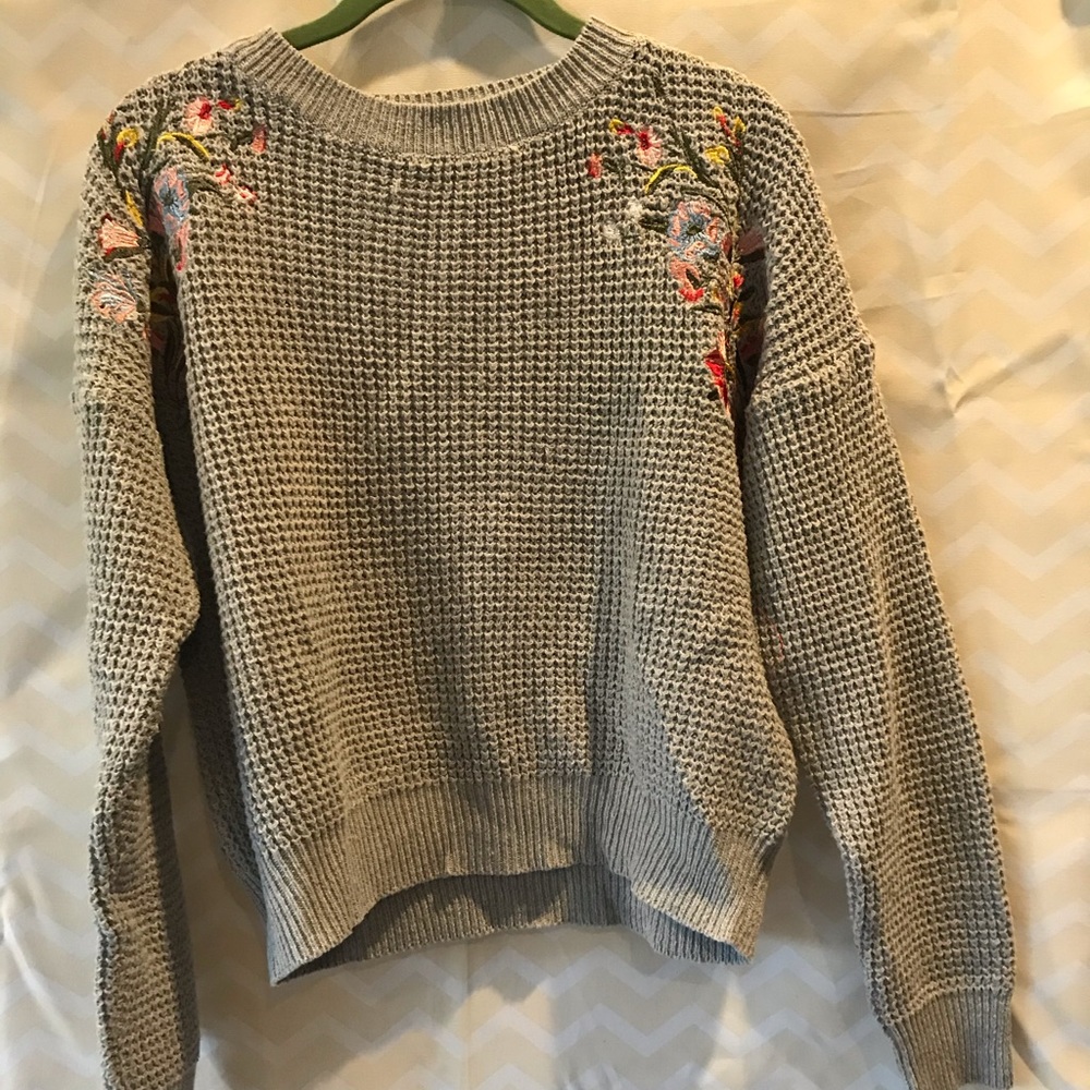 Light blue knit sweater